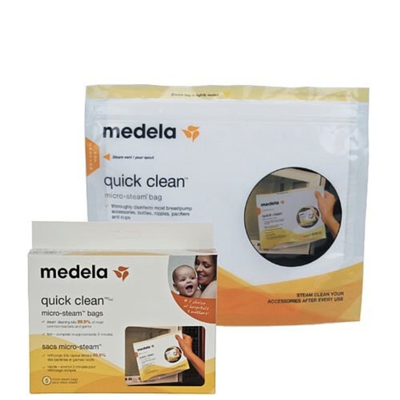 Medela Supplies Pump & Save milk Bags 2 Boxes & Steam Quick Clean Bags 1 Box - Picture 4 of 11